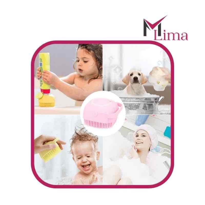 Esponja de Silicone para Banho Massageador Dispensador gel banho